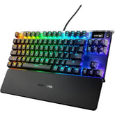 SteelSeries APEX 7 TKL OLED Smart Display, Wired RGB Mechanical Gaming Keyboard w/ Media Controls – Linear & Quiet Red Switch | Apex 7 TKL |